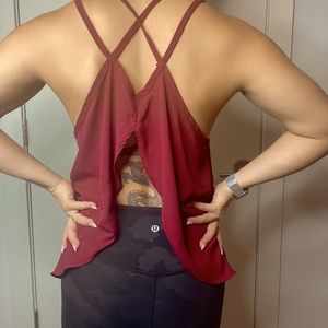 boutique tank with flowy open back